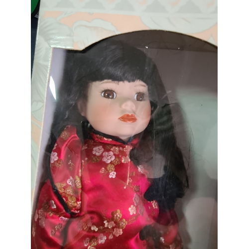 40 - A collection of 6 Leonardo Collection Porcelain Dolls in original boxes. Included are: Amanda; John;... 