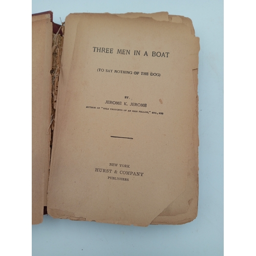 42 - Antique Three Men In A Boat By Jerome K Jerome New York Hurst & Company Signed Book

Damage to spine... 