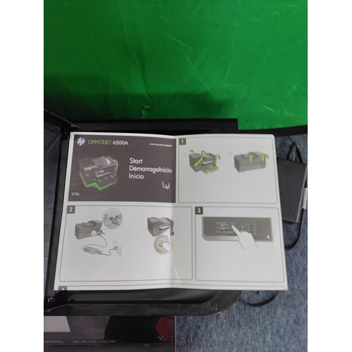 59 - Hp officejet 6500A printer with cover - working with ink and manual