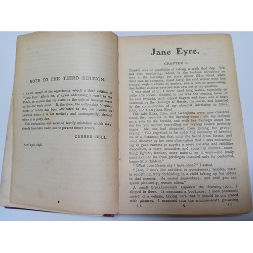 43 - An antique Jane Eyre by Charlotte Bronte third edition book. The preface dates it to 1848.