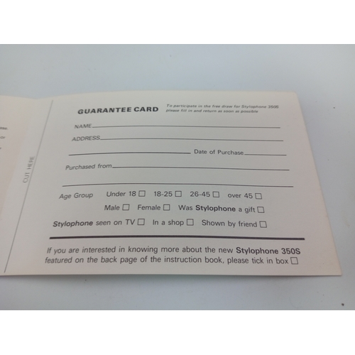 A Rolf Harris Stylophone with original instruction manual, guarantee ...