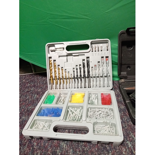 3 - A black & decker corded electric hammer drill, bits & screws & a faulty black & decker screwdriver s... 