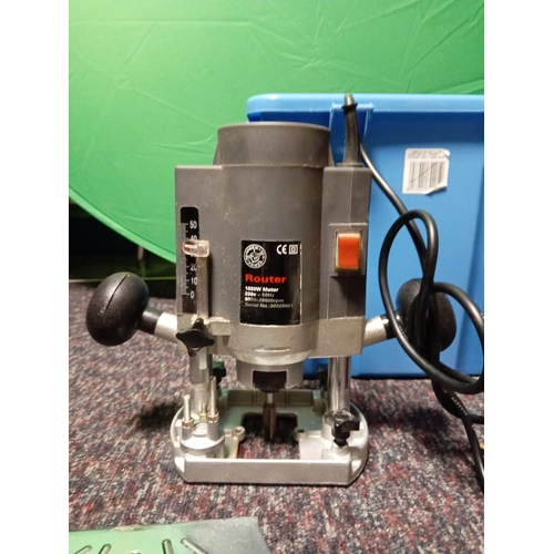 5 - A pair of plunge routers. To include a bosch, a performance power, instructions, router bits, etc...