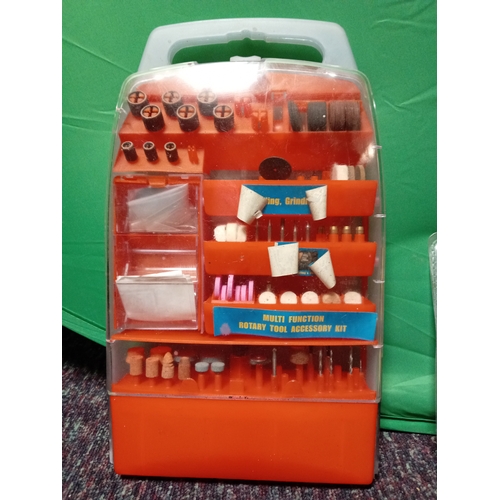 6 - A rotary tool kit with various attachments.