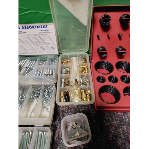 66 - A collection of various DIY items. To include assortments of springs, cotter pins , R-clips, & E-cli... 