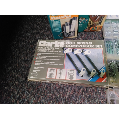 66 - A collection of various DIY items. To include assortments of springs, cotter pins , R-clips, & E-cli... 