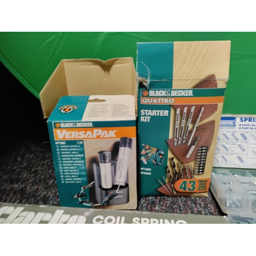 66 - A collection of various DIY items. To include assortments of springs, cotter pins , R-clips, & E-cli... 