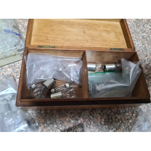 92 - A collection of vehicle side light bulbs and indicator light bulbs etc. Also includes a Classic Car ... 