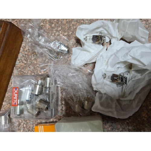 92 - A collection of vehicle side light bulbs and indicator light bulbs etc. Also includes a Classic Car ... 
