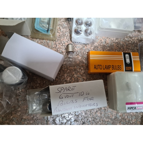 92 - A collection of vehicle side light bulbs and indicator light bulbs etc. Also includes a Classic Car ... 