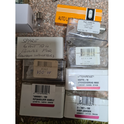 92 - A collection of vehicle side light bulbs and indicator light bulbs etc. Also includes a Classic Car ... 