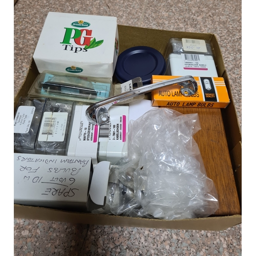 92 - A collection of vehicle side light bulbs and indicator light bulbs etc. Also includes a Classic Car ... 