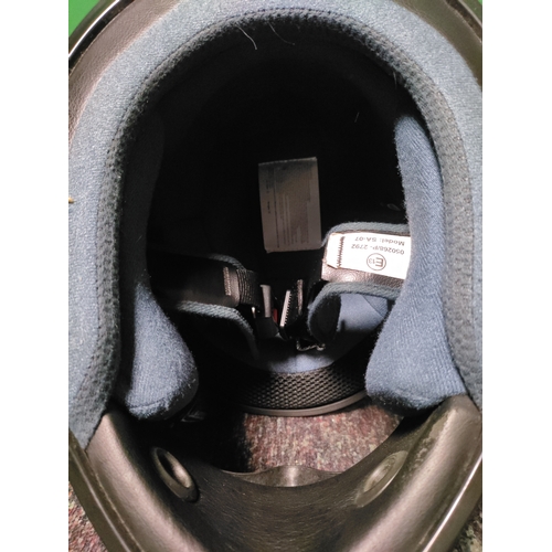 101 - A BOX helmets full-face motorcycle helmet in red & white with BOX helmets branded bag. (Size L)