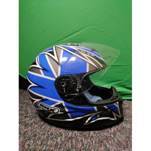 105 - A Box helmets full-face motorcycle helmet & box branded bag. (Size XL)