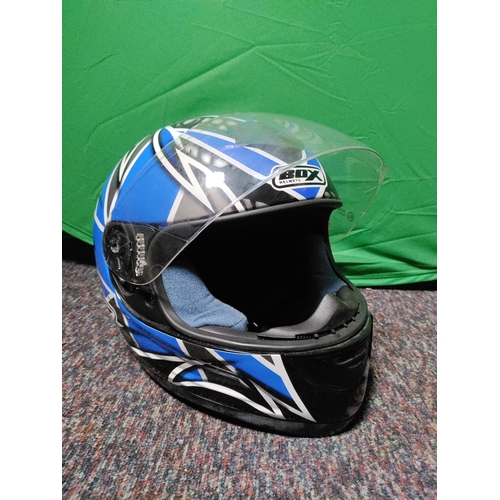 105 - A Box helmets full-face motorcycle helmet & box branded bag. (Size XL)