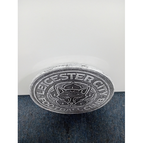 80 - A Leicester City Football Club decorative concrete plaque - 22cm