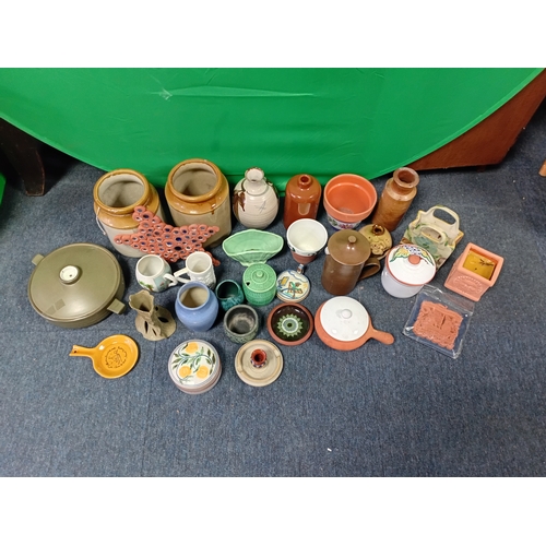 95 - A collection of items mostly ceramics. To include vases, pots, dishes and more.