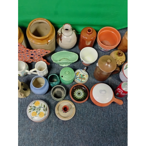 95 - A collection of items mostly ceramics. To include vases, pots, dishes and more.