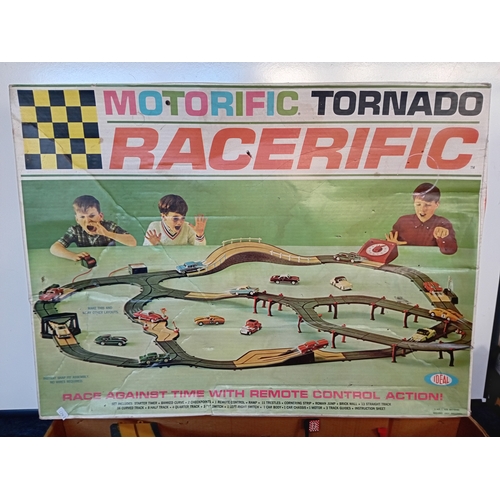 A vintage Ideal Motorific Tornado Racerific race track children's toy