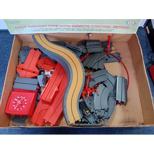 A vintage Ideal Motorific Tornado Racerific race track children's toy