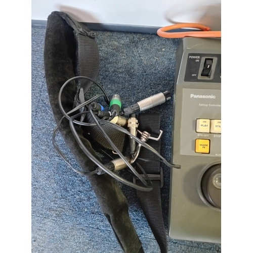 117 - A vintage Panasonic Editing Controller AG-A850 & Compact 4-1 efp Film Tech mixer. Pat tested, powers... 