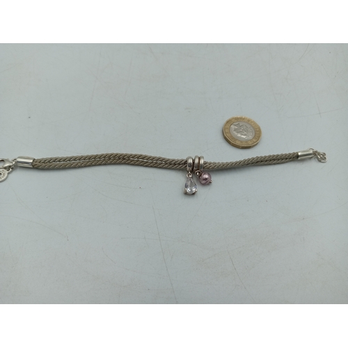 366 - A pair of bracelets, one 