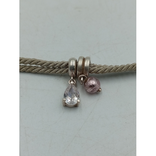 366 - A pair of bracelets, one 