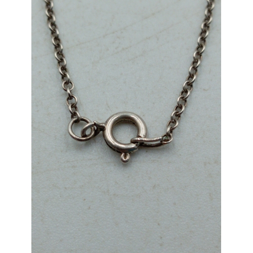 368 - A pair of necklaces, one stamped 