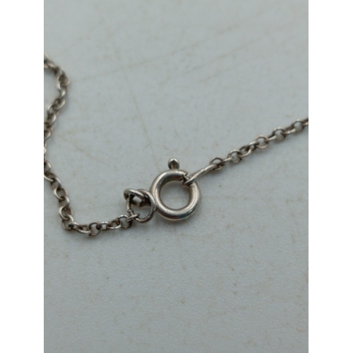 368 - A pair of necklaces, one stamped 