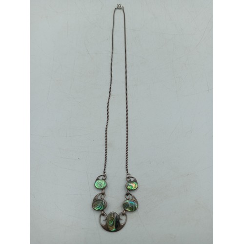 368 - A pair of necklaces, one stamped 