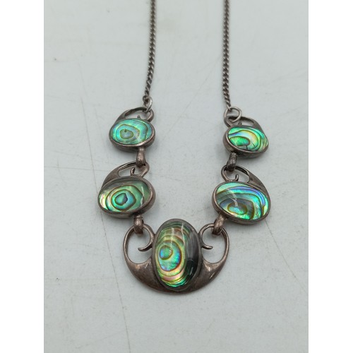 368 - A pair of necklaces, one stamped 