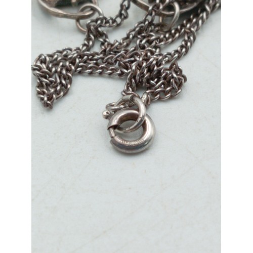 368 - A pair of necklaces, one stamped 