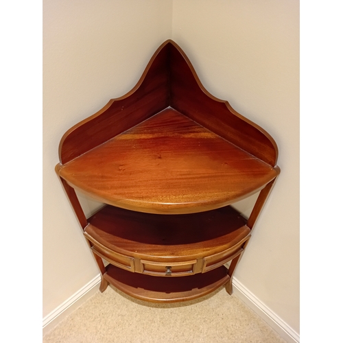 126 - A vintage whatnot with a draw. Height 93cm x Width 54cm.
