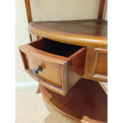 126 - A vintage whatnot with a draw. Height 93cm x Width 54cm.