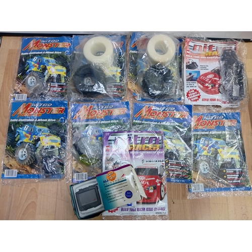 160 - A collection of vintage DIY Nitro Monster Truck 4WD RC sealed magazines including Nitro Racer & a AL... 