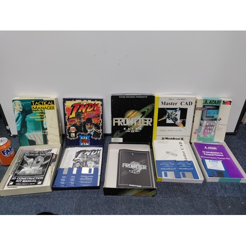 161 - A collection of vintage computer games and boxes, to include, Indiana Jones and the Last Crusade, Ma... 