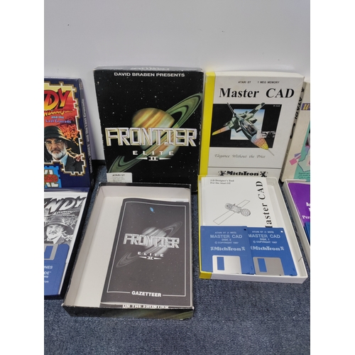 161 - A collection of vintage computer games and boxes, to include, Indiana Jones and the Last Crusade, Ma... 