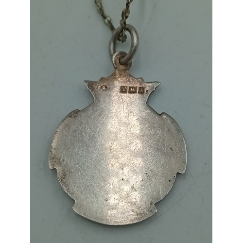 371 - An antique hallmarked birmingham sterling silver brooch decorated with gold leaves and a hallmarked ... 