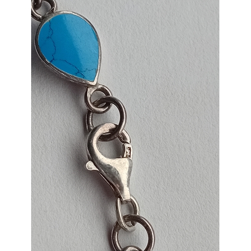 378 - A stamped 925 silver teardrop bracelet.