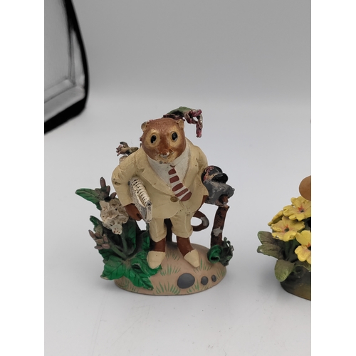 167 - A set of 4 lead The wind in the willows figures. To include Mr. Toad, Ratty, Mr. Mole & Caroling mic... 