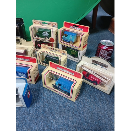176 - A collection of die cast cars, to include brands Lledo, Days Gone and Oxford Die Cast.