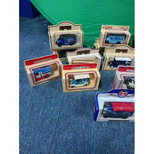 176 - A collection of die cast cars, to include brands Lledo, Days Gone and Oxford Die Cast.
