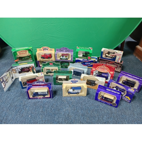 177 - A collection of die cast model cars, brands to include,  Corgi, Lledo, Days Gone and more.