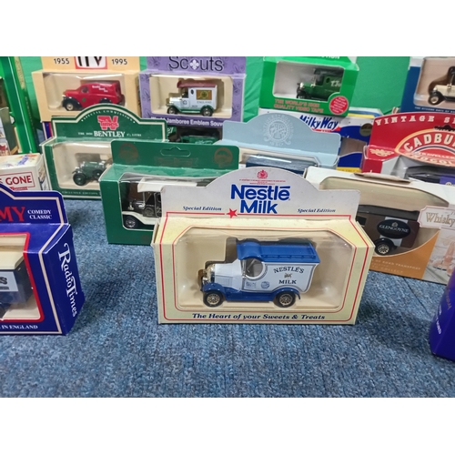 177 - A collection of die cast model cars, brands to include,  Corgi, Lledo, Days Gone and more.