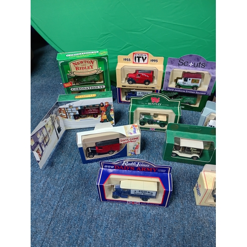 177 - A collection of die cast model cars, brands to include,  Corgi, Lledo, Days Gone and more.
