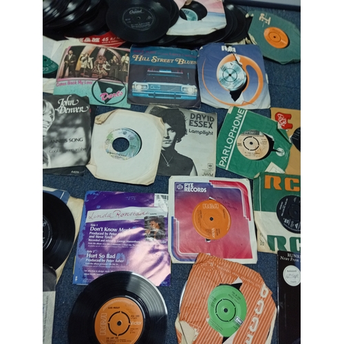 100 - A job lot of Apx 50+ 7 Inch singles of various artists and Genres. #3.