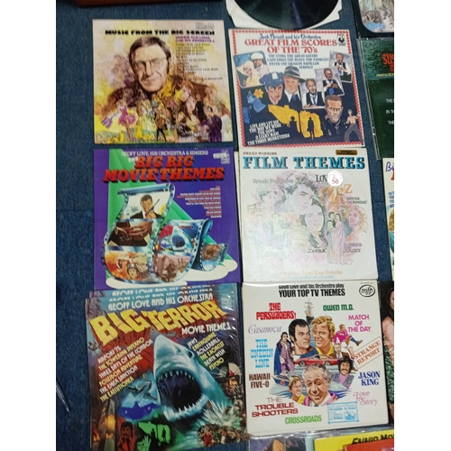 109 - A collection of APX 30 vinyl records of various conditions. Mostly film scores and themes. #9