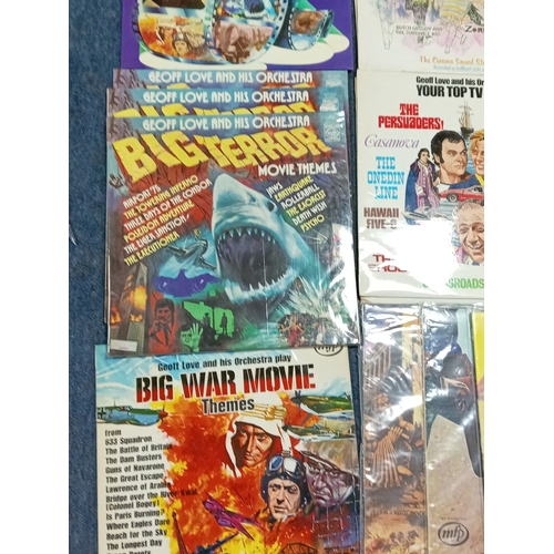 109 - A collection of APX 30 vinyl records of various conditions. Mostly film scores and themes. #9