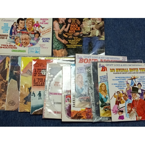 109 - A collection of APX 30 vinyl records of various conditions. Mostly film scores and themes. #9