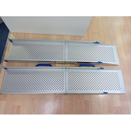 8 - A pair of FEAL lightweight folding channel ramp used for wheelchairs and mobility scooters with a 20... 